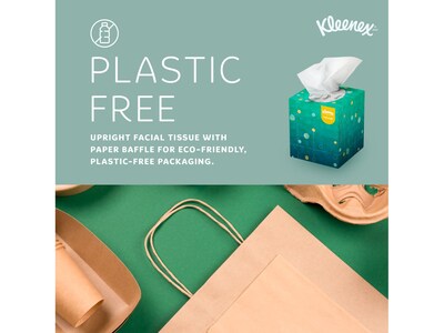 Kleenex Naturals Facial Tissue, 2-Ply, 90 Tissues/Box, 36 Boxes/Carton (56027)