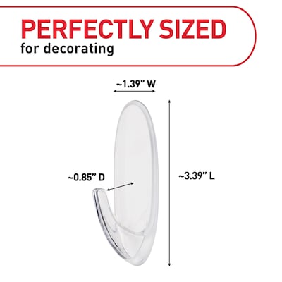 Command  Large Window Hook, 4 lb., Clear (17093CLR-AWES)