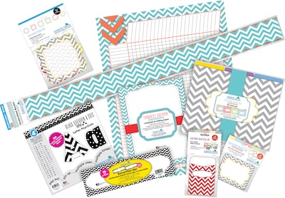Barker Creek Chevron Beautiful Designer Bulletin Board Set (BCP-3581)