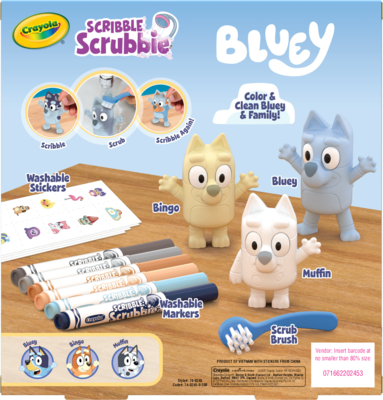 Crayola Scribble Scrubbie Bluey Deluxe, 50 Pieces/Pack (74-0245)