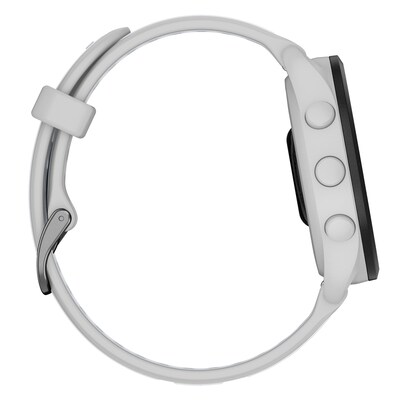 Garmin Forerunner 165 Smartwatch, GPS, 43mm, Mist Gray & Whitestone Silicone Band (010-02863-21)