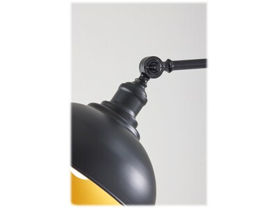 Adesso Wallace 56.5" Matte Black Floor Lamp with Dome Shade (3755-01)