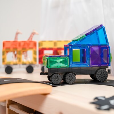 Connetix Magnetic Tiles Rainbow Transport Pack, 50 Pieces (CNTR00050TR)