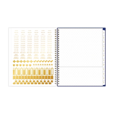 2026-2027 Blue Sky Day Designer Hawthorne 7" x 9" Academic Year Weekly & Monthly Planner, Plastic Cover, Blue (158188)