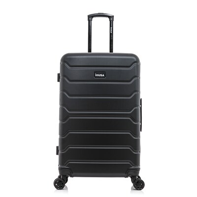 InUSA Trend 28 Hardside Suitcase, 4-Wheeled Spinner, Black (IUTRE00L-BLK)
