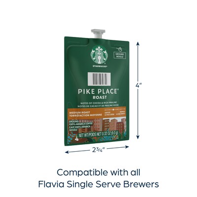 Starbucks Pike Place Coffee Flavia Freshpacks, Medium Roast, 76/Carton (MDR01038)