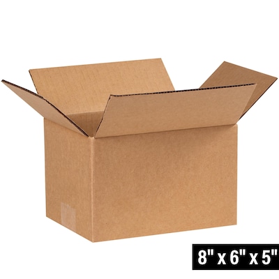 8 x 6 x 5 Shipping Boxes, 32 ECT, 25/Bundle (865)