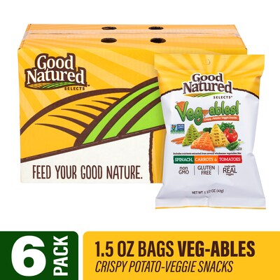 Herr's Good Natured Vegetable-Ables Vegetable Chips, 1.5 oz, 6/Pack (307-00424)