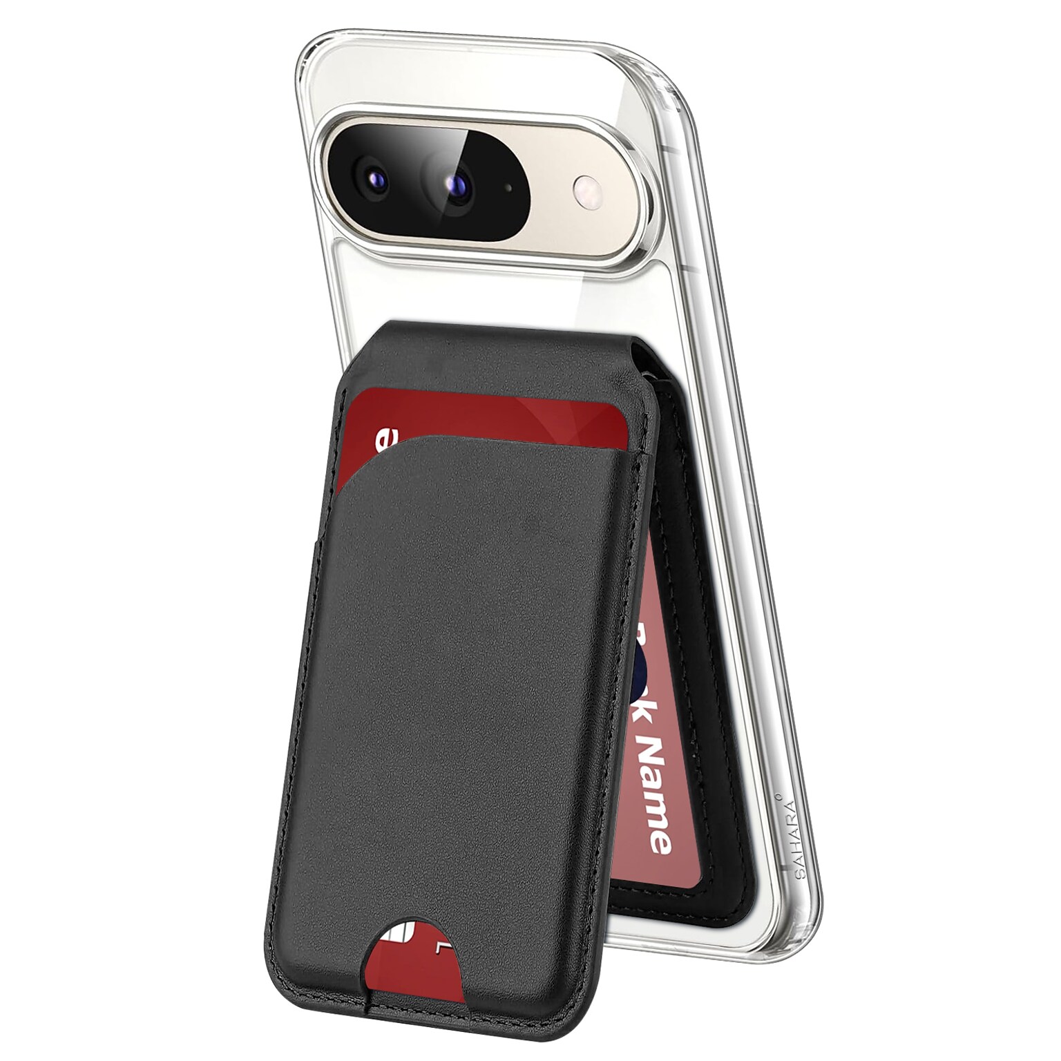 SaharaCase Clear/Scorpion Black MagSafe Phone Case for Google Pixel 9/9 Pro, Shock Absorbing, Venture (CP00606)