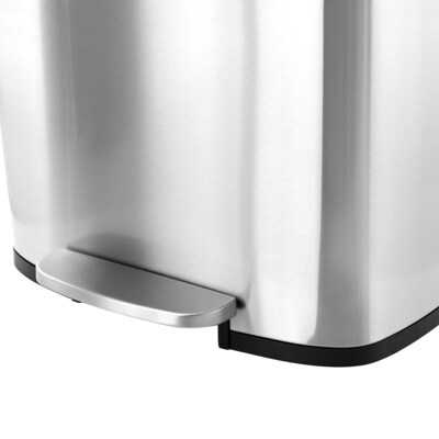 Elama Stainless Steel Indoor Step Trash Can, 13 Gallon, Silver (938121452M)