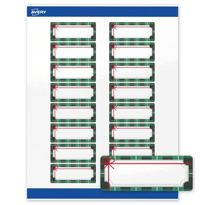 Avery Rectangle Multipurpose Labels, 1 x 2-5/8, White, 160/Pack (19479370404)