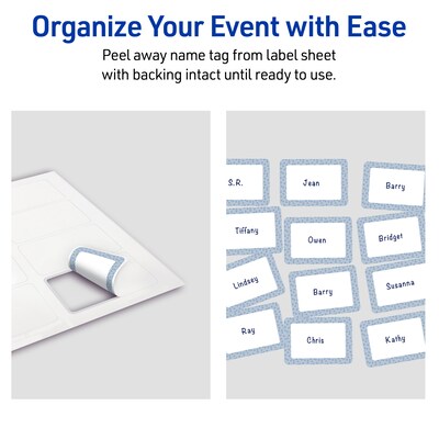 Avery Laser/Inkjet Rectangle Multipurpose Labels, 2-1/3" x 3-3/8", White, 80/Pack (S00-F8D)