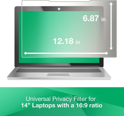 3M Anti-Glare Privacy Filter for 14 Widescreen Monitor, 16:9 Aspect Ratio (AG140W9B)