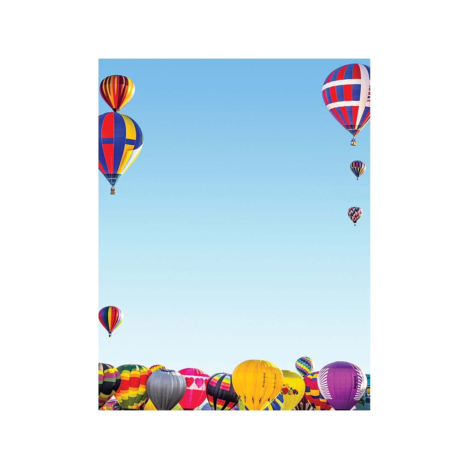Great Papers Hot Air Balloon Letterhead, Multicolor, 50/Pack (2023067)