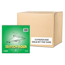 Roaring Spring Paper Products 9 x 9 Spiral Bound Sketch Book, 40 Sheets/Book, 12/Carton (52509CS)