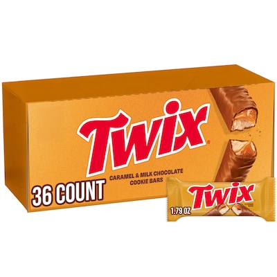 Twix Fun Size Caramel Chocolate Cookie Bar, 1.79 oz., 36/Box (MMM35391)