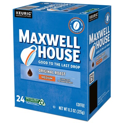Maxwell House Original Roast Coffee, Keurig K-Cup Pod, Medium Roast, 96/Carton (5469CT)
