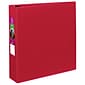 Avery 2" 3-Ring Non-View Binders, Slant Ring, Red (27203)