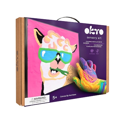 OKTO Clay-by-Number Llama Air-Dry Clay Art Kit, 17/Set (OKT20030)