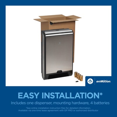 enMotion® Flex Automated Touchless Roll Paper Towel Dispenser by GP PRO, Stainless, 13.310”W x 7.960”D x 21.250”H(59766)