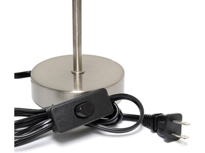 Creekwood Home Nauru Incandescent Table Lamp, Sand Nickel/Black (CWT-2007-BK)