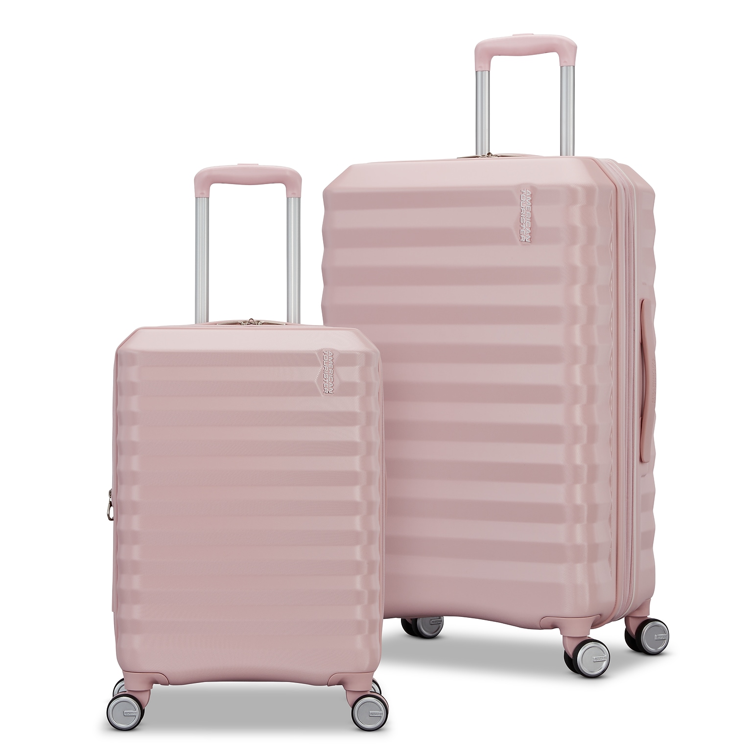 American Tourister Color Vault 24.0 Hardside Suitcase, 4-Wheeled Spinner, Pink Blush (153951-E050)