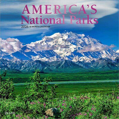 2026 Plato Americas National Parks 12 x 12 Monthly Wall Calendar (9798330706617)