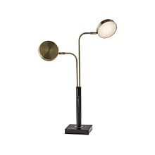Adesso Rowan LED Desk Lamp, 25.25, Black/Antique Brass (4126-01)