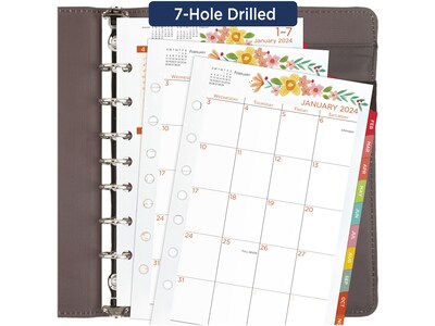 2024 AT-A-GLANCE Kathy Davis 8.5" x 5.5" Weekly & Monthly Planner Refill, Multicolor (KD81-285Y-24)