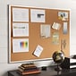 Quill Brand® Standard Durable Cork Bulletin Board, Aluminum Frame, 4'W x 3'H (28345-CC)