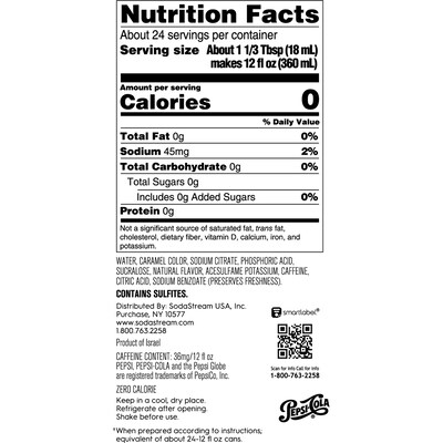 SodaStream Diet Pepsi Drink Mix, 14.9 oz., 4 Bottles/Pack (1102990010)