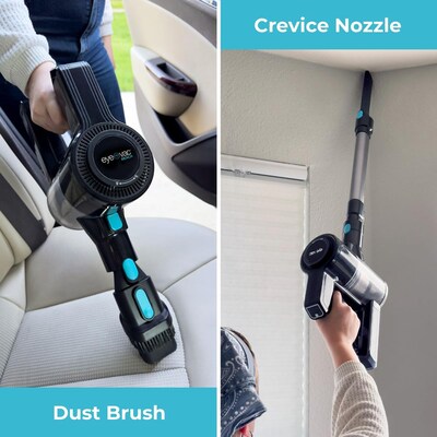 EyeVac Reach Cordless Stick Vacuum, Bagless, Multicolored (EVRBT)