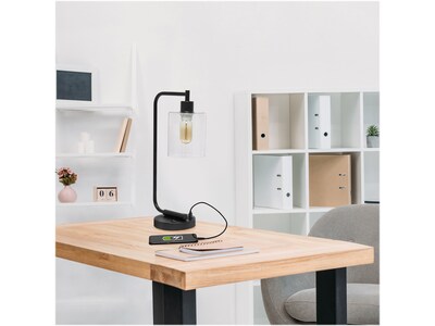 Lalia Home Studio Loft Incandescent Desk Lamp, 18.8", Matte Black (LHD-2002-BK)