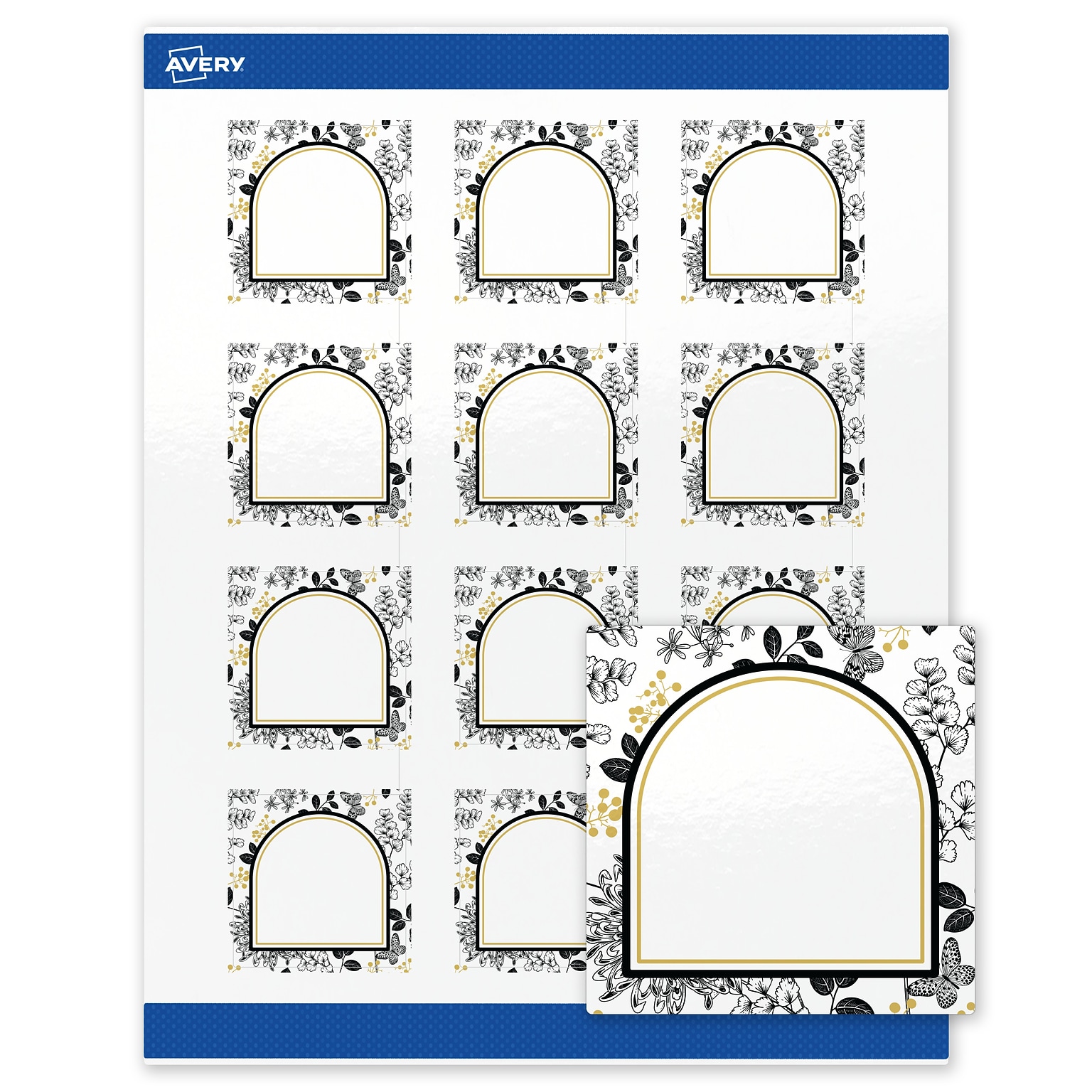 Avery Square Laser/Inkjet Multipurpose Labels, 2 x 2, White, 120/Pack (19479371010)