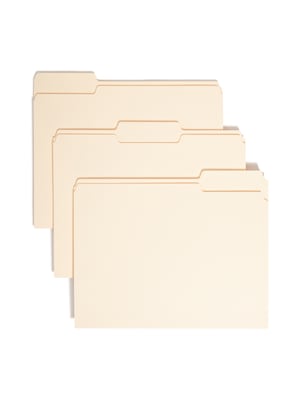 Smead File Folder, 1/3-Cut Tab, Letter Size, Manila, 100/Box (10338)