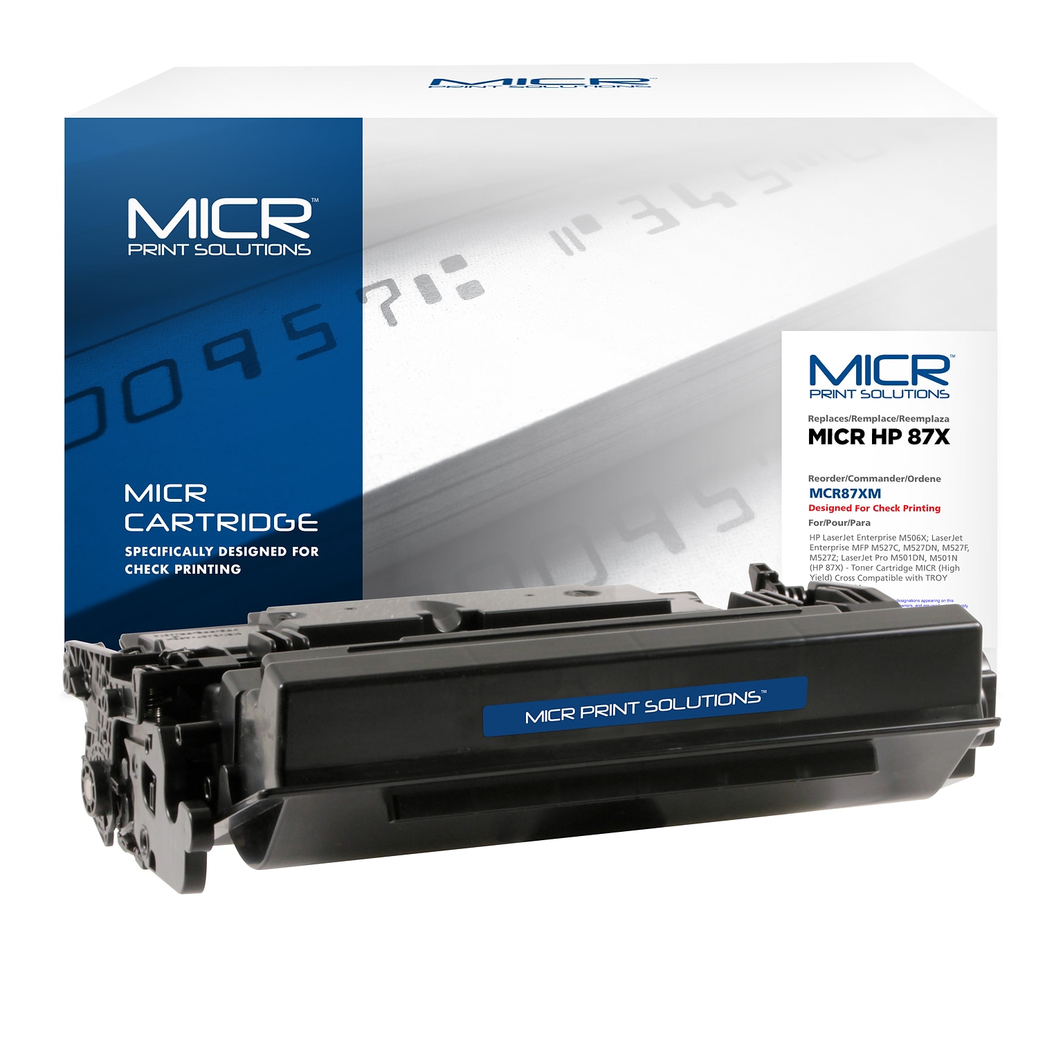 MICR Compatible Black High Yield Toner Cartridge Replacement for HP 87X