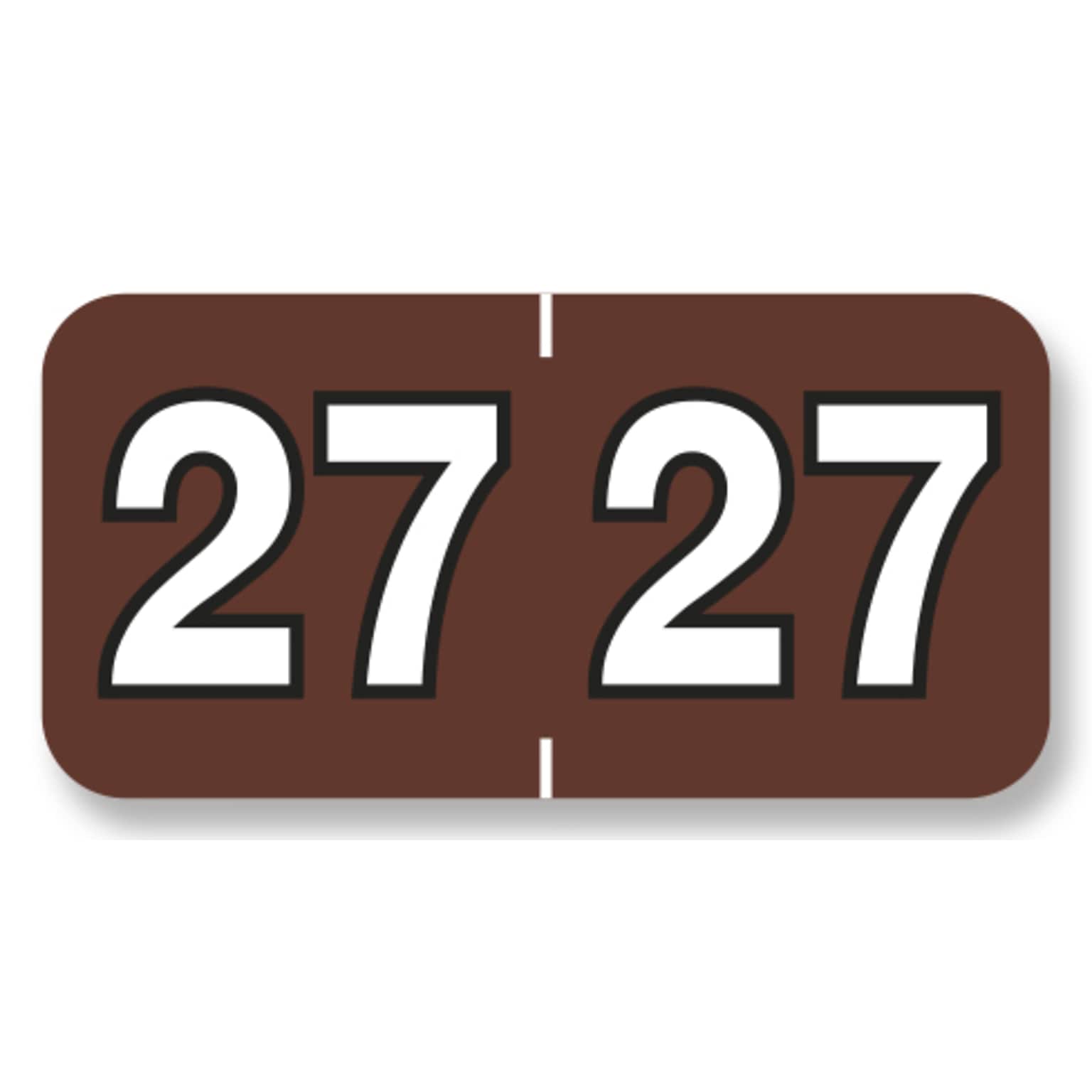 Medical Arts Press Barkley & Sycom Compatible 2027 Year Label, 3/4 x 1-1/2, Brown, 500/Roll