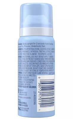 Secret Whole Body Cooling Deodorant Spray for Women, Peach & Vanilla Blossom Scent, Aluminum Free Deodorant, 1oz. (17015)