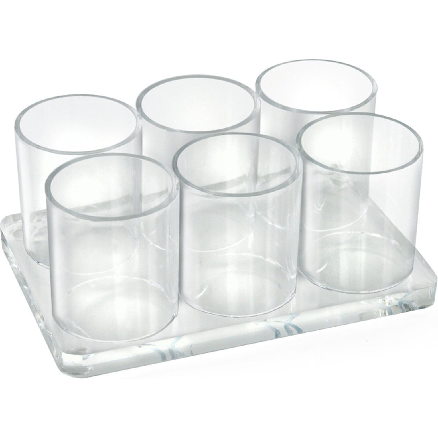 Azar Deluxe 7W 6-Cup Holder, Clear, Each (225576)