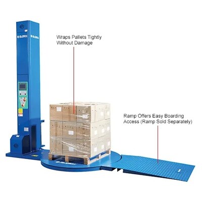 Global Industrial Semi-Automatic Stretch Wrap Machine, 112" Wrap Height (238508)