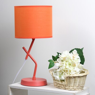 Simple Designs Abstract 17.13" LED Table Lamp, Orange (LT1172-ORG)