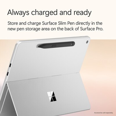 Microsoft Surface Pro 12", Copilot+ PC, Snapdragon X Plus, 16GB RAM, 256GB UFS, 16 Hour Battery, Windows 11 Home, Platinum