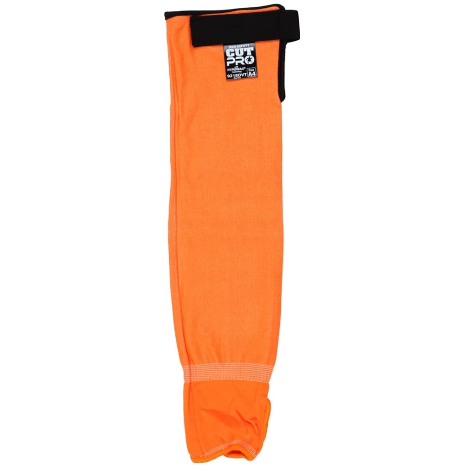 MCR Safety Cut Pro Sleeve 13-Gauge HyperMax Hi-Visibility Adjustable Hook and Loop Bicep, 18 inched, Orange (92180VT)