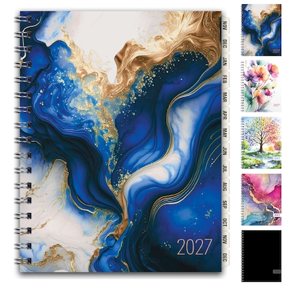 2027 Excello Brands Essential 8.5 x 11 Monthly Planner, Paperboard Cover, Multicolored (NRY27-ESN811-F5)
