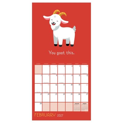 2027 TF Publishing Puns of Fun 12 x 12 Monthly Wall Calendar, Multicolored (27-1117)