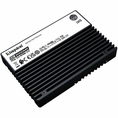 Kingston DC3000ME 3.84TB U.2 PCIe Gen5 NVMe Internal Solid State Drive, 3D eTLC (SEDC3000ME/3T8)
