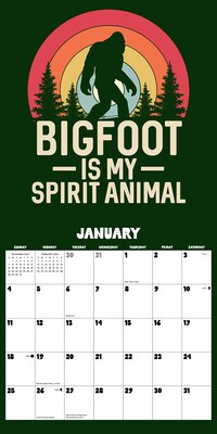 2026 Willow Creek Bigfoot 12" x 12" Monthly Wall Calendar (50262)