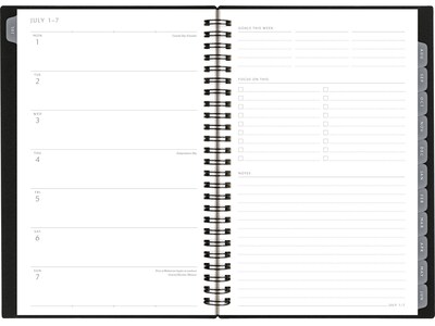 2024-2025 AT-A-GLANCE Elevation 5.5" x 8.5" Academic Weekly & Monthly Planner, Poly Cover, Black (75-101P-05-25)