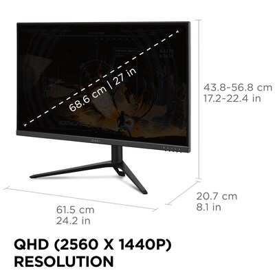 ViewSonic 27" 180Hz LCD Gaming Monitor, Black (VX2728J-2K)