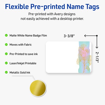Avery Laser/Inkjet Rectangle Multipurpose Labels, 2-1/3 x 3-3/8, White, 80/Pack (S00-EVS)